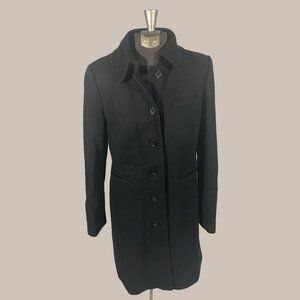J Crew Factory Women Black Wool Coat